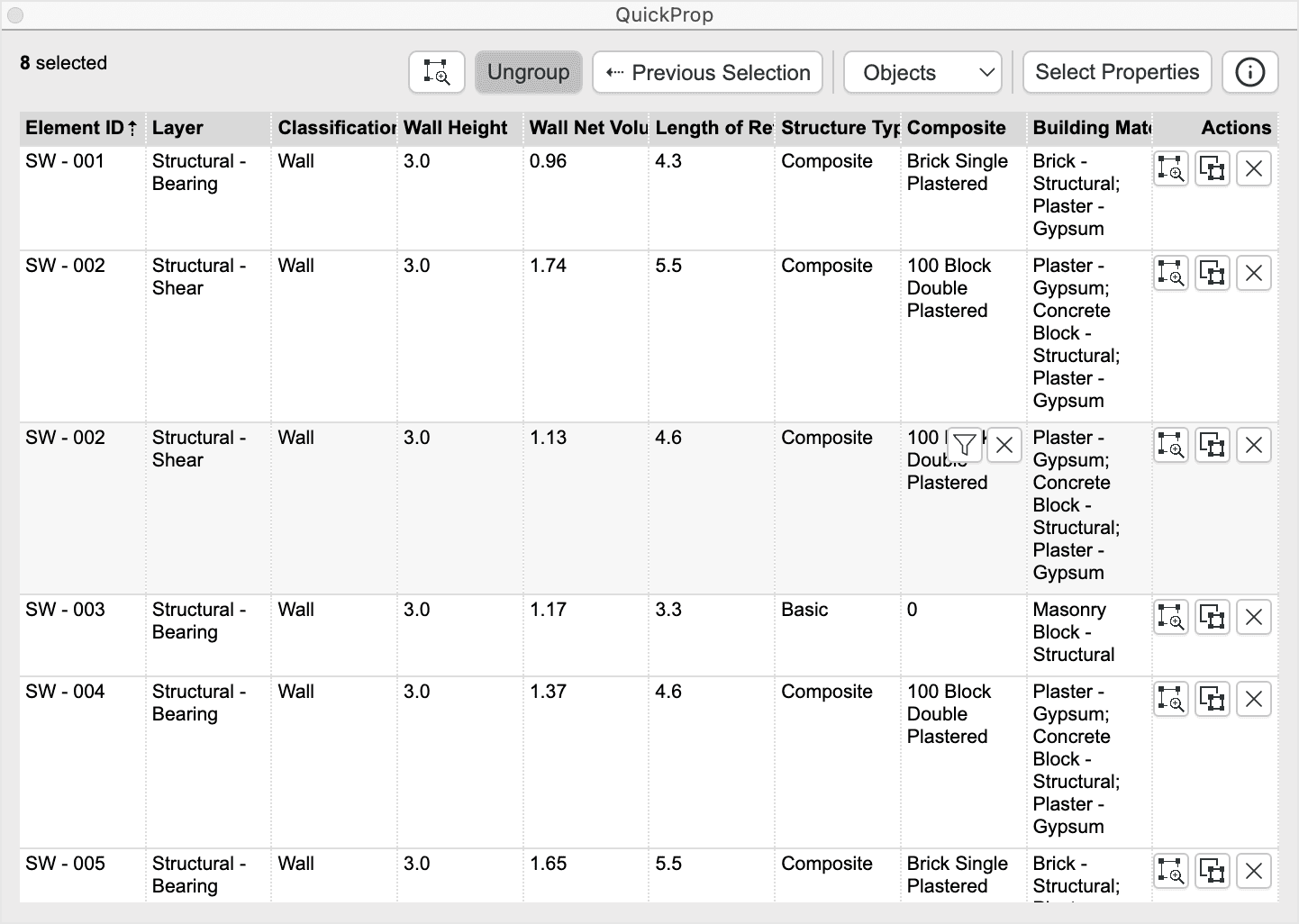 QuickProp Walls View